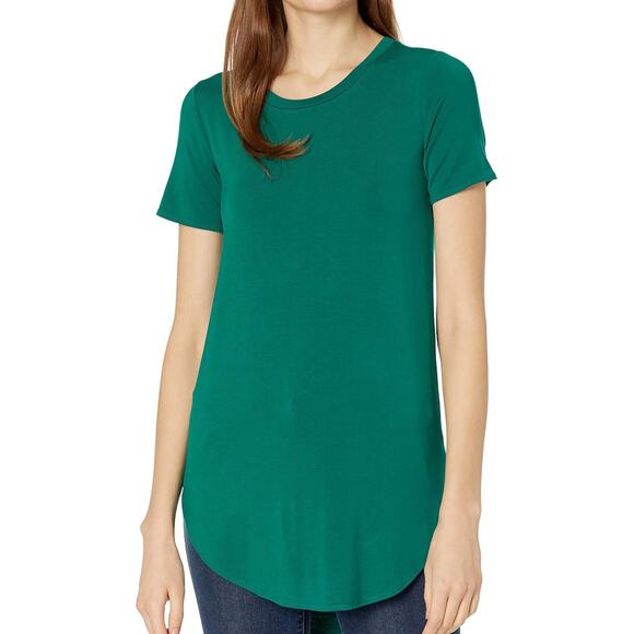 Daily Ritual Women's Jersey Standard-Fit Short-Sleeve Open Crewneck Tunic 2XL - Picture 1 of 11
